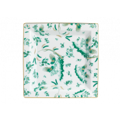 Ginori Oro Di Doccia Green Large Squared Vide Poche - 9.5"